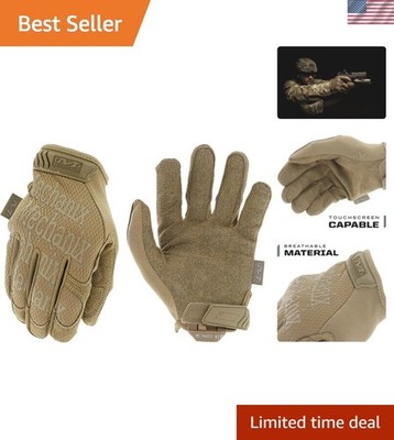 Medium Coyote Brown Tactical Gloves - Touchscreen Capable & Abrasion Resistant