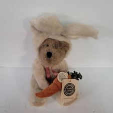BOYDS BEARS MARLOW SNOOPSTEIN TEDDY BEAR IN BUNNY OUTFIT W/CARROT 91871