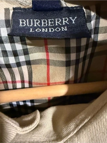 Burberry London Light Beige Men's Lightweight fullzip Jacket with Check Collar image 9