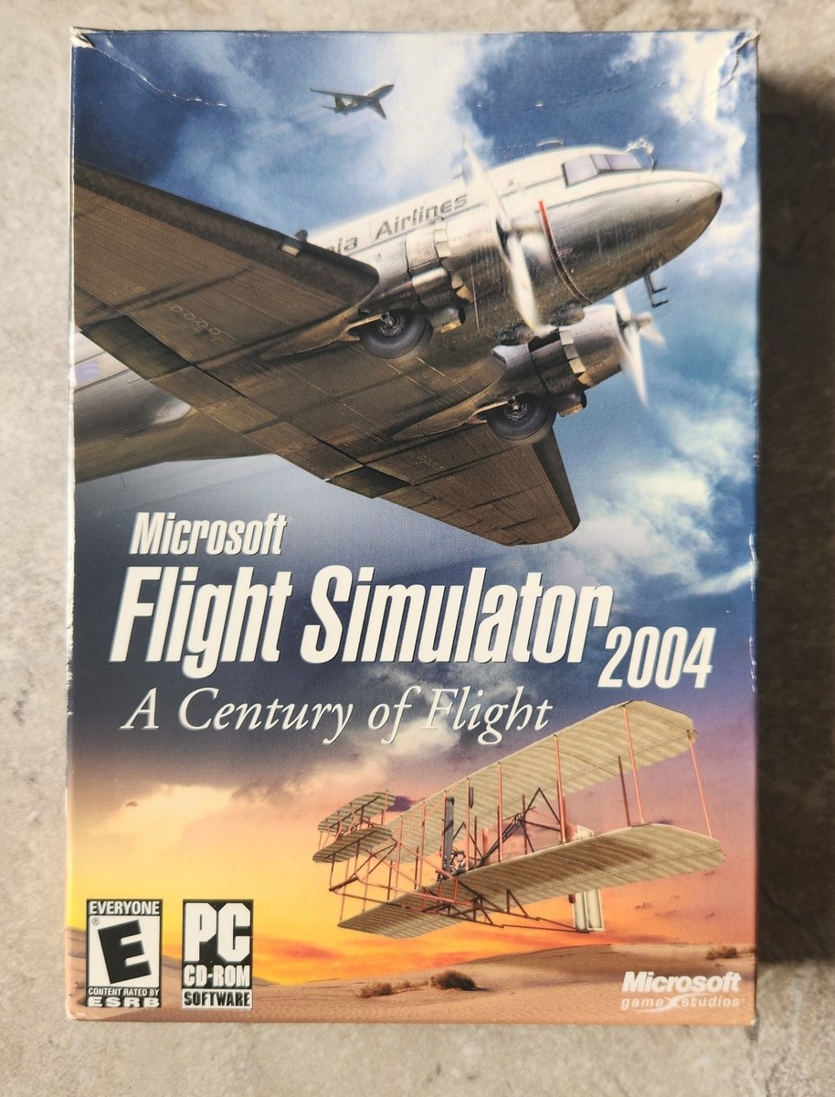 MICROSOFT FLIGHT SIMULATOR 2004 A CENTURY OF FLIGHT PC GAME 4 CD