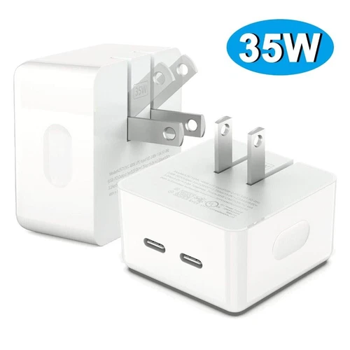 35W Dual USB Type C Wall Fast Charger Adapter For Samsung Galaxy A36 A35 A32 5G
