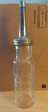 Vintage Standard Glass Oil Bottle With Spout Cap