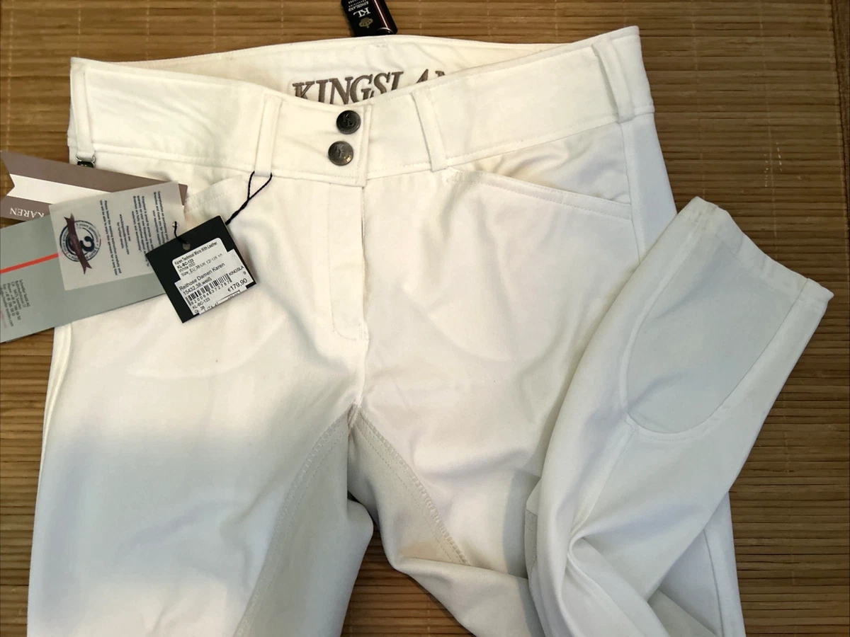 KINGSLAND Karen Turnier Reithose Damen Vollbesatz weiß Gr 38 SCHOELLER % UVP180€