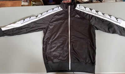 MENS KAPPA 222 BANDA 10 AHRAN TRACK JACKET Size Large Black