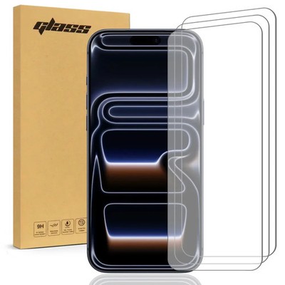 For Apple iPhone 17  Pro 2.5D Tempered Glass Screen Protector (3 Per Pack)