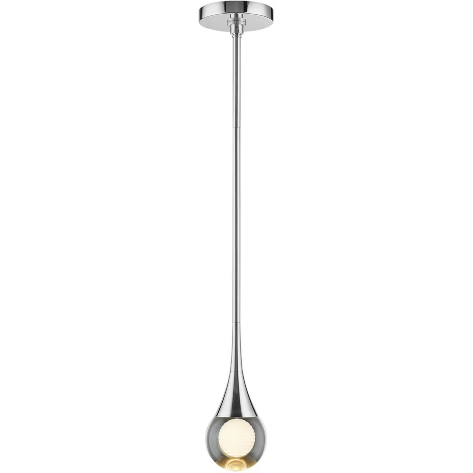 Lite Source LS-19185PN Luna IV 1 Light 4.75 inch Nickel Pendant Ceiling Light - Image 4 of 4