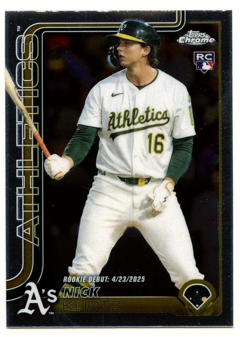 2025 Topps Update Chrome #USC180 Nick Kurtz Athletics Rookie Card RC