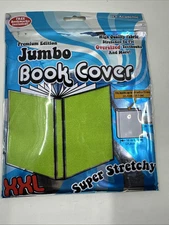 It's Academic Jumbo Oversize Book Cover Green Free Bookmarks Included Stretchy