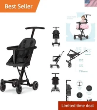 Stylish Coast Rider Stroller with Adjustable Handle and Soft-Ride Wheels, Black