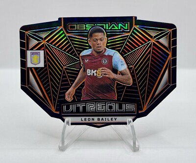 2023-24 Panini Obsidian LEON BAILEY Electric Orange Vitreous Aston Villa /99
