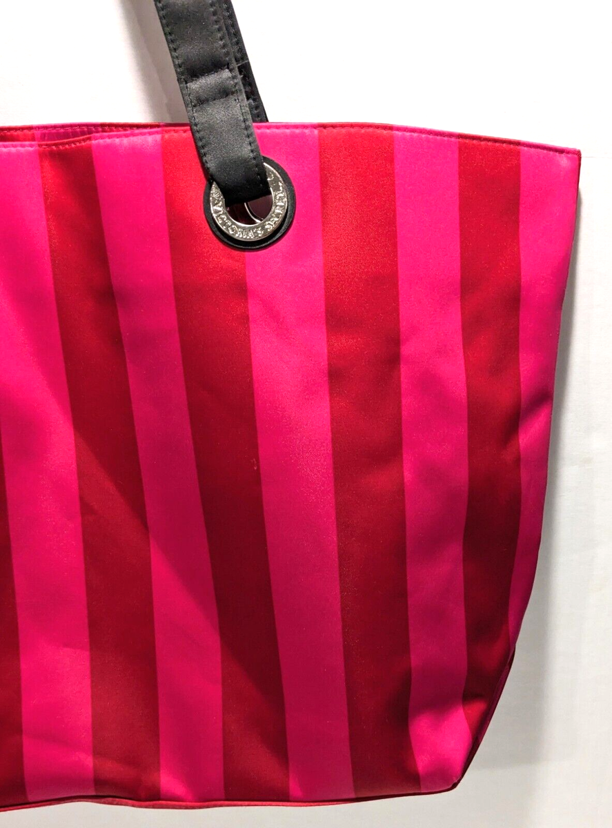 トートバッグ OPENING SUNSHINE Striped shearling tote bag pink Pink Puffer Tote Weekender Bag For Kids And Tweens