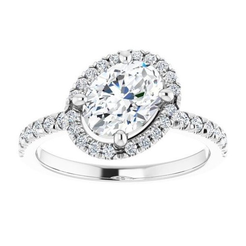 1 ct Oval Cut D-VVS1 Moissanite Wedding Engagement Ring S925 Sterling Silver