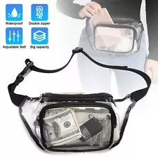 Clear Fanny Pack Men Women Waist Pouch Belt Bag Outdoor Sports Stadium Security