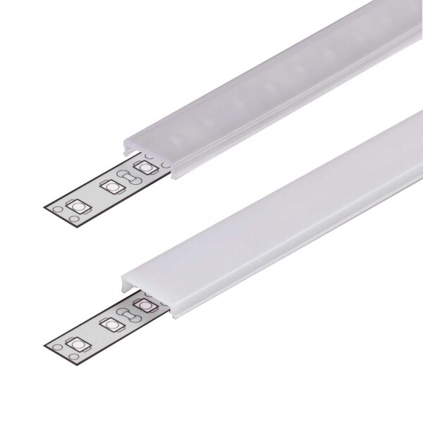 Biegsames Aluprofil ARC12 Für LED-Streifen – 2 M Mit Milchiger Klick-Abdeckung, Halterungen & Endkappen