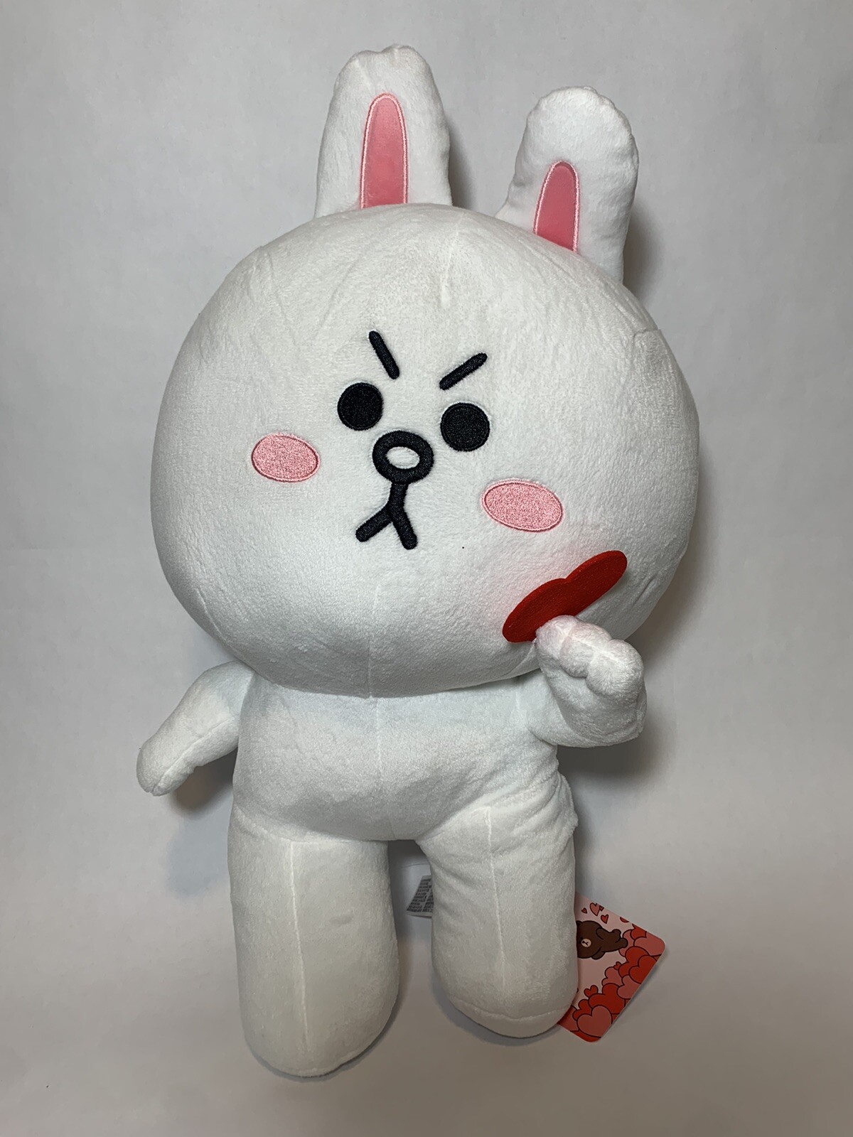 New With Tag! Line Friends Bunny Rabbit Cony XL 18” Plush I Heart You ...