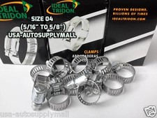 200 X IDEAL Hose Clamps,Abrazaderas Size 04 (08 to16mm) Made in USA 5202