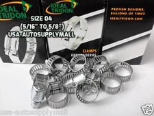 20 X IDEAL-Tridon Hose Clamps,Abrazaderas Size 04 (08to16mm) Made in USA 5202 X2