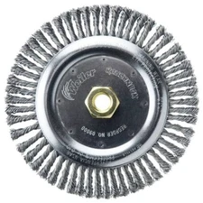 Weiler 09000 Roughneck 7" Root Pass Weld Cleaning Brush, .020" Steel Wire Fil...