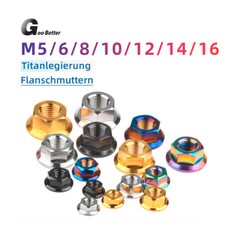 Titanium Mutter Flanschmuttern M5/M6/M8/M10/M12/M14/M16 mit Flansch Bundmuttern