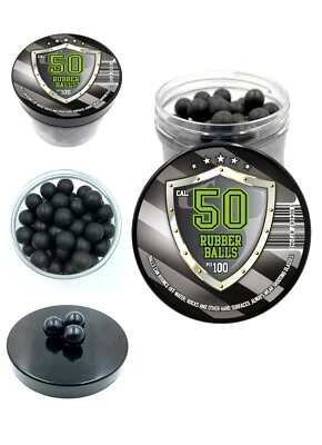 SSR 100x Gummiball Hartgummi Hard Rubber Balls Paintballs 50 cal. f. HDR50 HDP50 t4e