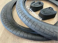 Thick 20"x 2.40 BMX BLACK Tires  Tubes Bike Street Slick Fat 20x2.40