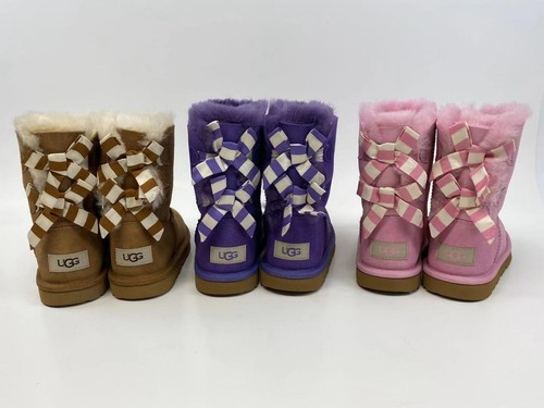 UGG Kids Bailey Bow II Stripe Boots - Picture 1 of 23