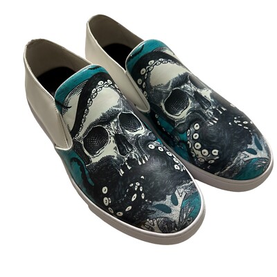 Robert Graham NWOB • Ocean Slip On Skull Leather Sneaker Shoes  • Men Sz 9 Robert Graham NWOB Ocean Slip On Skull Leather Slip On  main image 2