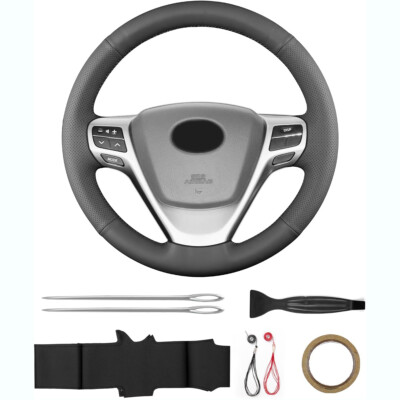 For Toyota Verso 2010 2013 2014 Steering Wheel Cover Hand-Stitching Leather Wrap