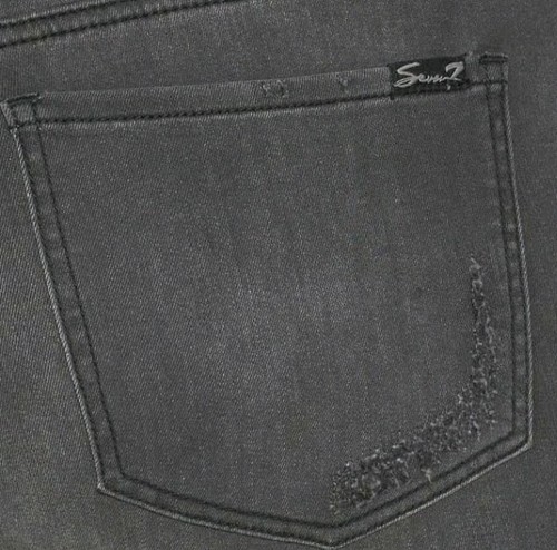 SEVEN7 Mid Rise Ankle Skinny Black/Gray Embellished Distressed Jeans Sz 8 NWT - Picture 11 of 11