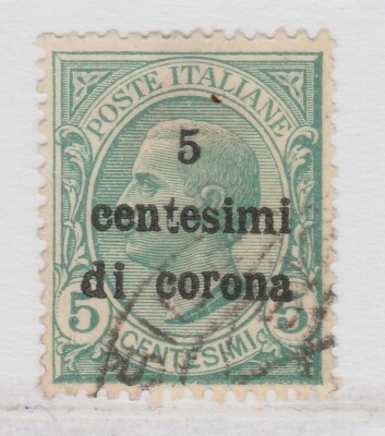 Österreich Italienische Besetzung Generalausgabe 1919 5C auf 5c Usato Briefmarke A21P8F4789