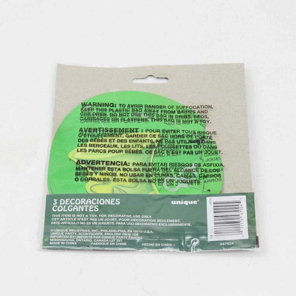 Saint Patrick's Day 26" Hanging Stripes Decorations, 3ct - Image 2 of 3