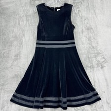 Calvin Klein Dress 8 Velvet Illusion Whimsigoth Witchy Vamp Evening Event Zip