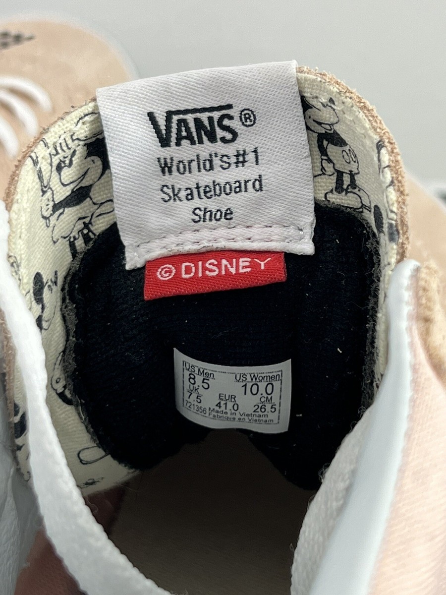 VANS Sk8-Hi x Disney Mickey & Minnie 2018 Men's 8.5 Woman's 10.0