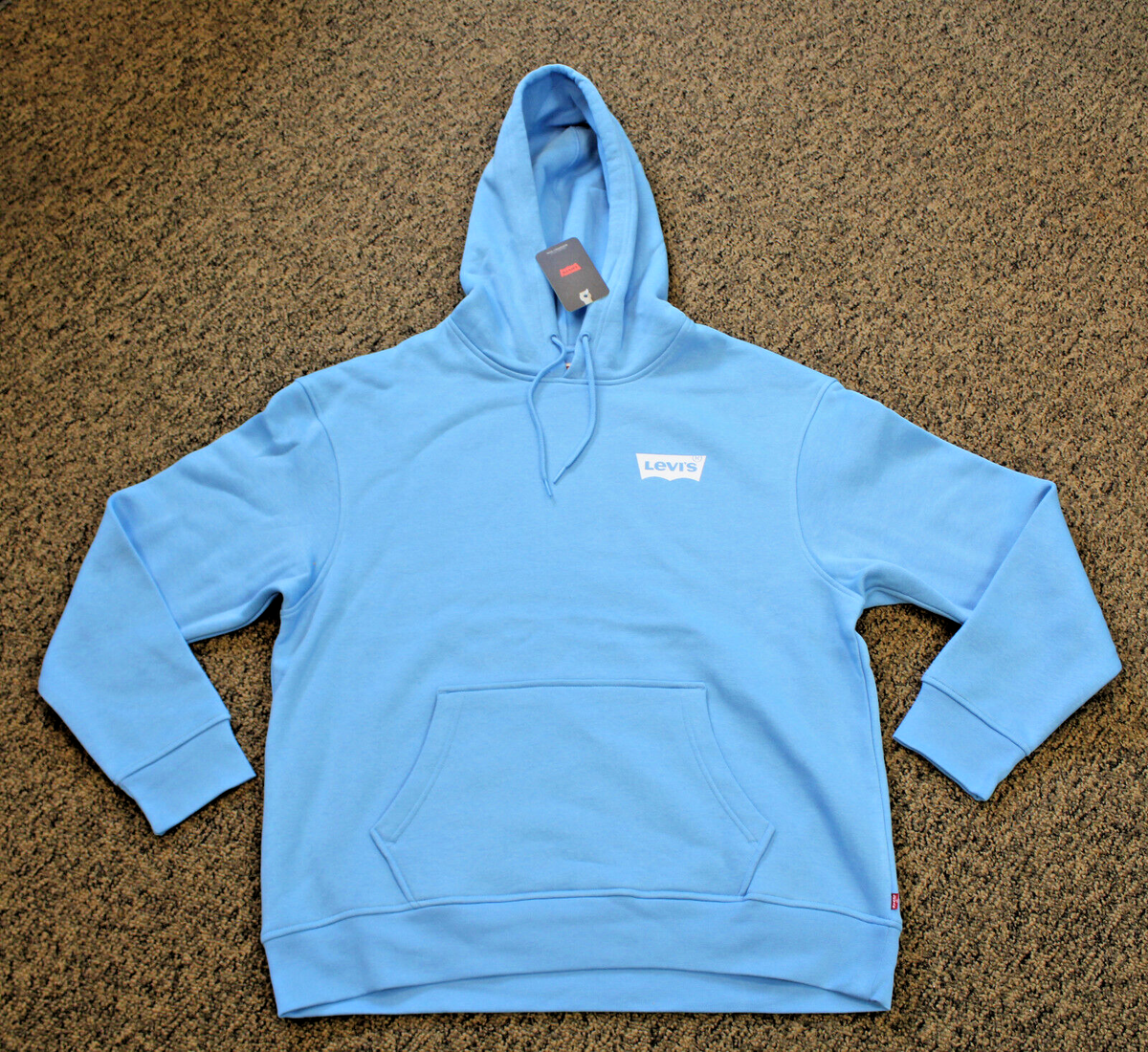 New Levi's Men's Relaxed Fit Hoodie - Light Blue - Size XL New Levi's Men's Relaxed Fit Hoodie - Light Blue - Size XL