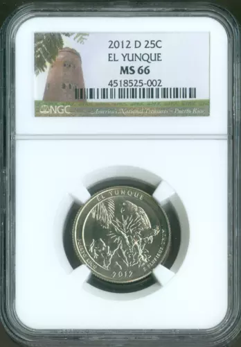2012 D EL YUNQUE PARKS QUARTER NGC MS66 .