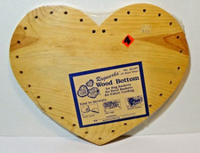 Ragworks 12  Heart Shape Wood Bottom for Baskets New Sealed Arts  Crafts Mexico