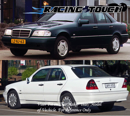 JDM Visor Deflector Out-Channel Light Tinted 4pcs Mercedes-Benz C230 C280 94-00 - Picture 7 of 7