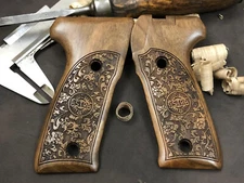 Astra A80, A90, A100 Walnut Wood Grips. Floral. A Quality. US Based Seller.