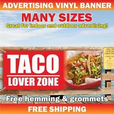 TACO Advertising Banner Vinyl Mesh Sign mexican food burrito quesadillas tacos