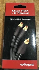 AudioQuest Y splitter - one RCA male to two RCA female 6in (15.24cm) cable