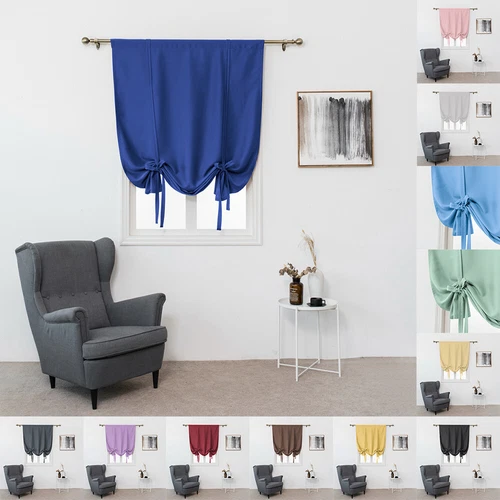 Blockout Short Window Curtains Draperies Shade Drapes Panel Living Room Kitchen - Bild 2 von 38