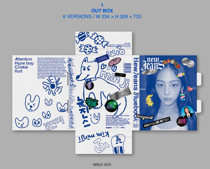 NEWJEANS NEW JEANS 1st EP Album BLUE BOOK DANIELLE CD+2 Book+6