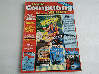 Home Computing Weekly Magazin #66 1984 Sord M5 TI99/4A Dragon 32 Vic-20 Oric-1