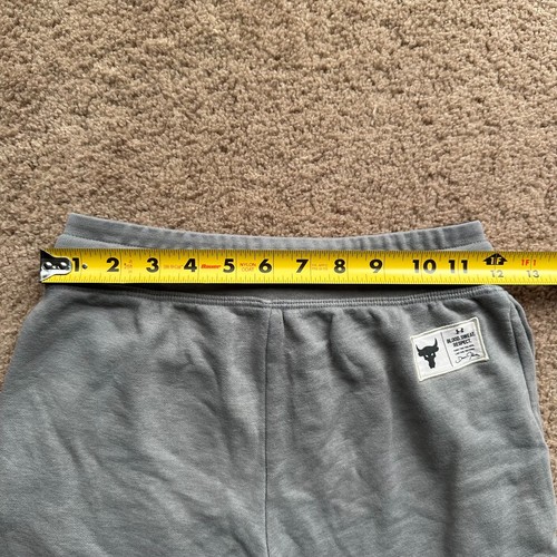 Under Armour Sweatpants Boys Medium 24x26 Tapered Leg Project Rock Grey - Picture 7 of 13