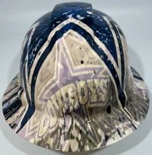 New Full Brim Hard Hat Custom Hydro Dipped DALLAS COWBOYS ABSTRACT