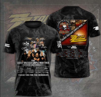 ZZ Top & Lynyrd Skynyrd Sharp Dressed Simple Man Tour 2023 AOP 3D T-shirt