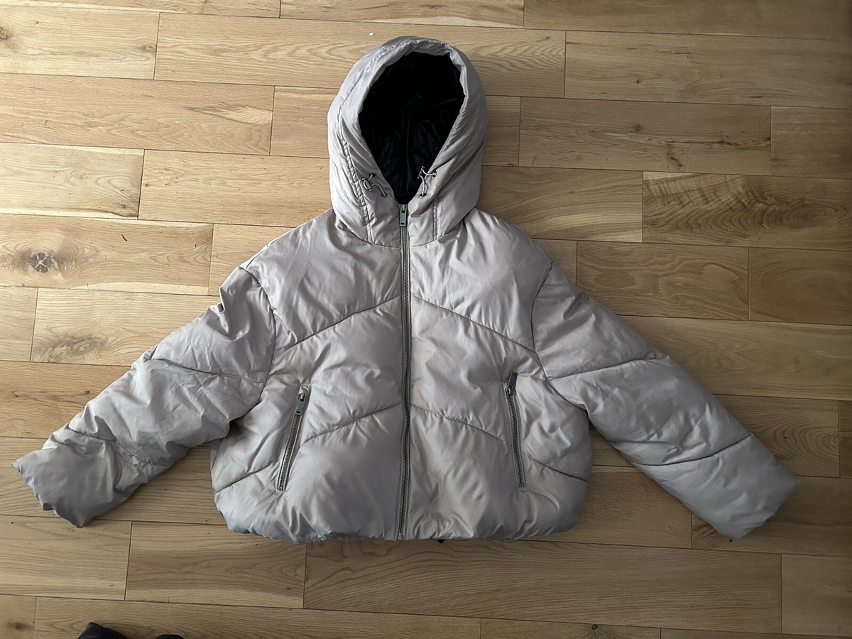 Oversized Puffer Grey Puffer Jacket Zara Zara Womens 3/4 Length
