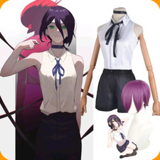 Anime Cosplay Chainsaw Man Reze Costume Outfits Shirt Tie Short Wig Neck Ring S