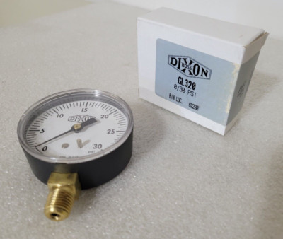 Dixon Boss GL320 0-30 PSI Pressure Gauge 2.5'' Diameter 1/4'' NPT