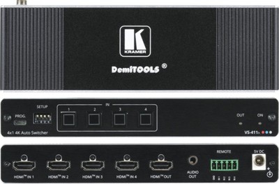 Kramer 4K HDMI Auto-Switcher VS-411X Audio/Video-Funksysteme 20-80548090 4K